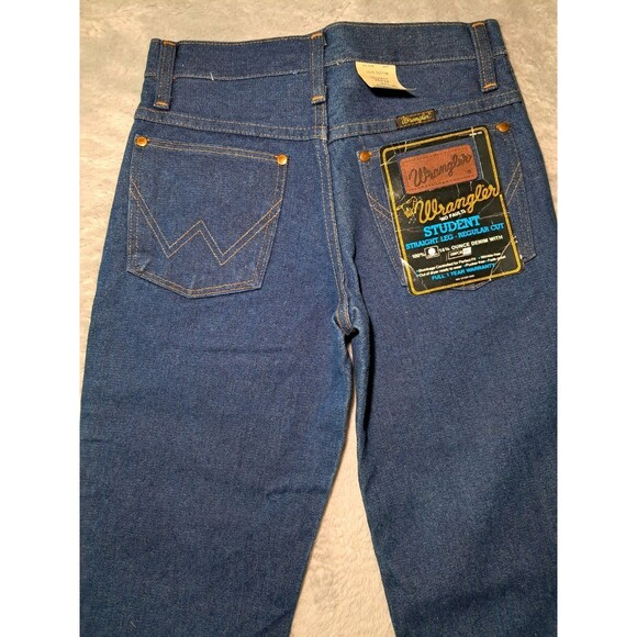 Vintage Wrangler Student Straight Leg Jeans 26x34 Deadstock NWT 70s Made in USA - Picture 11 of 11